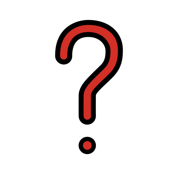 무물보를 상징하는 질문표 이미지(OpenMoji)